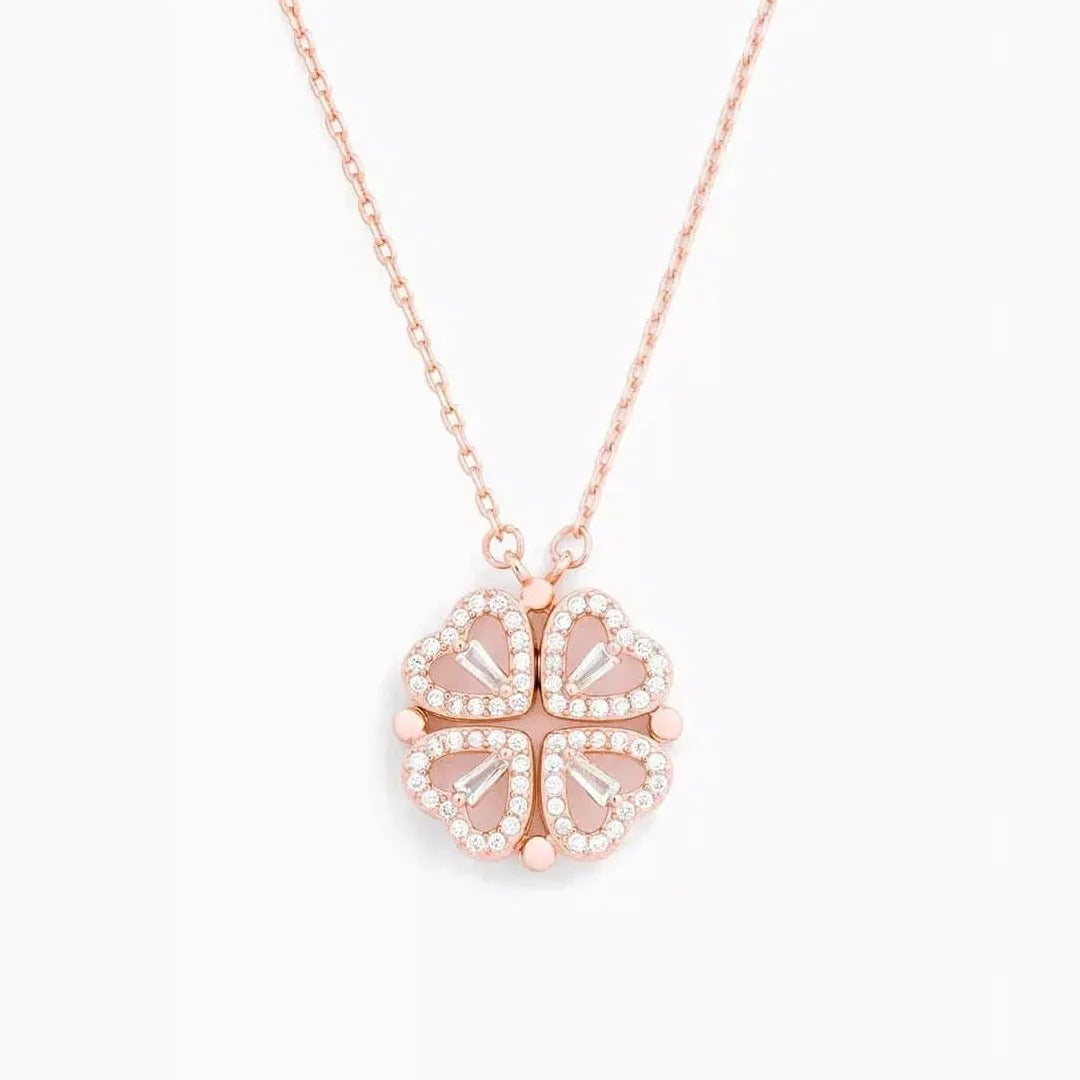 ✦Eternal Blossom: 2-in-1 Magnetic Lucky Heart Necklace