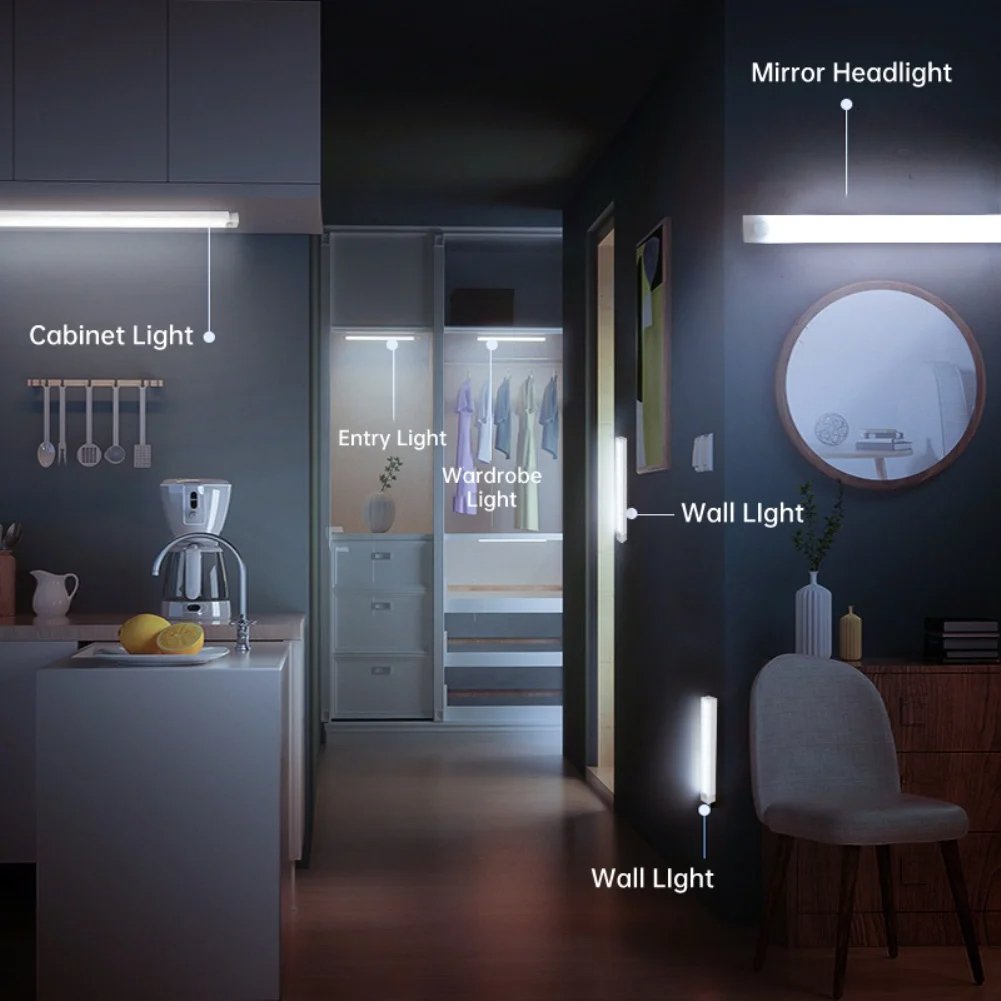 💡 No-Drill Smart Motion Sensor LED Light Bar — 🧲 Magnetic, 🔋 USB-C Rechargeable