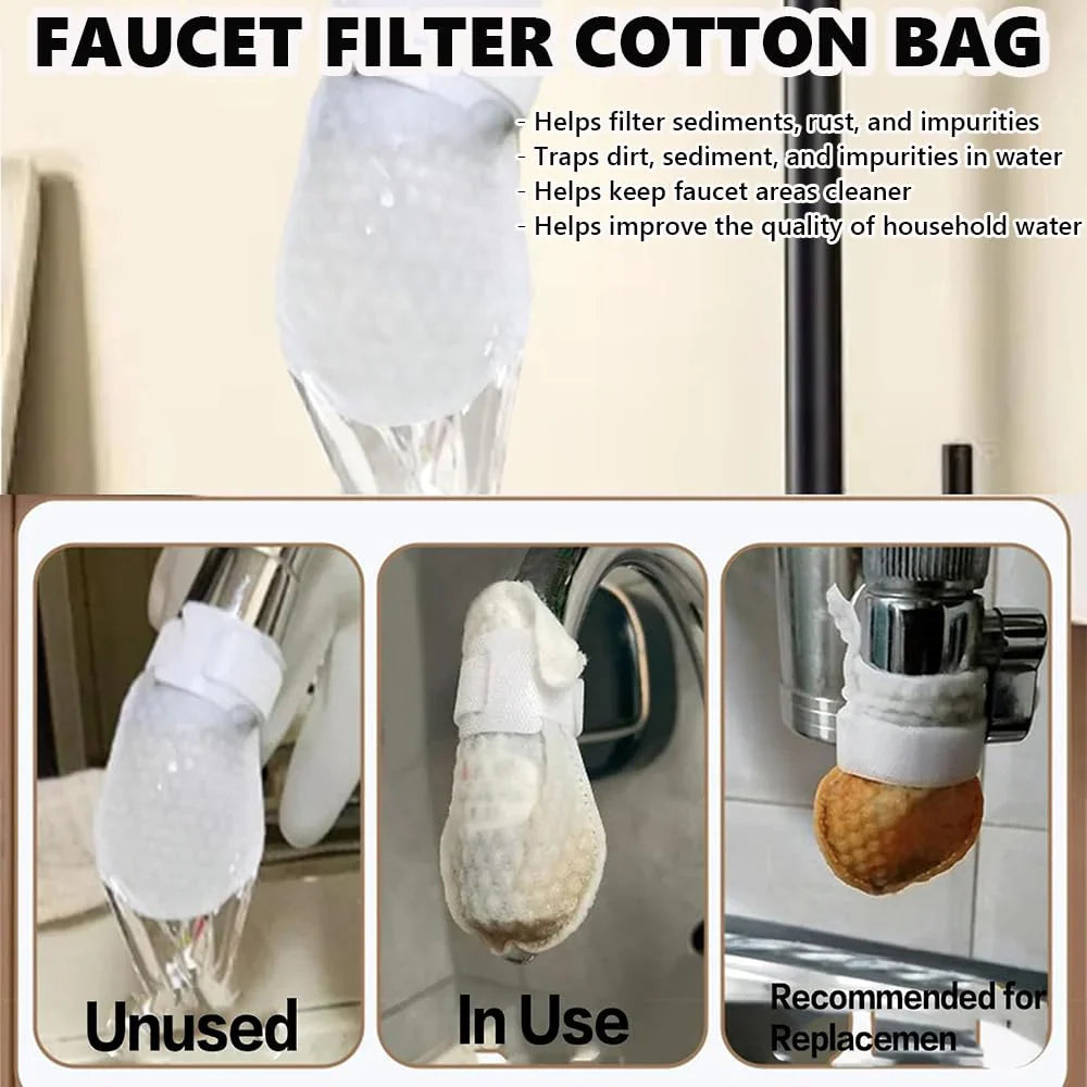 Universal Faucet Filter Bag Effective filtration for tap water and spring water, removes rust and various impurities