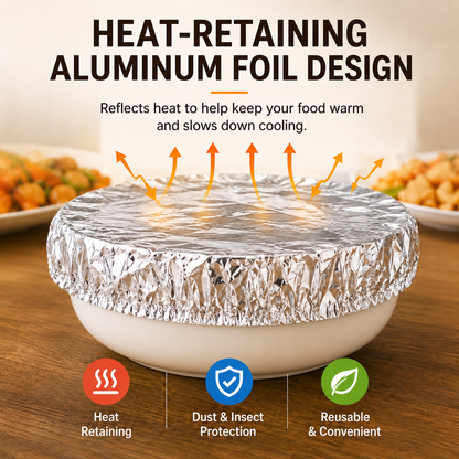 Aluminum Foil Heat-Retaining Cover — Keep Meals Hot for Hours