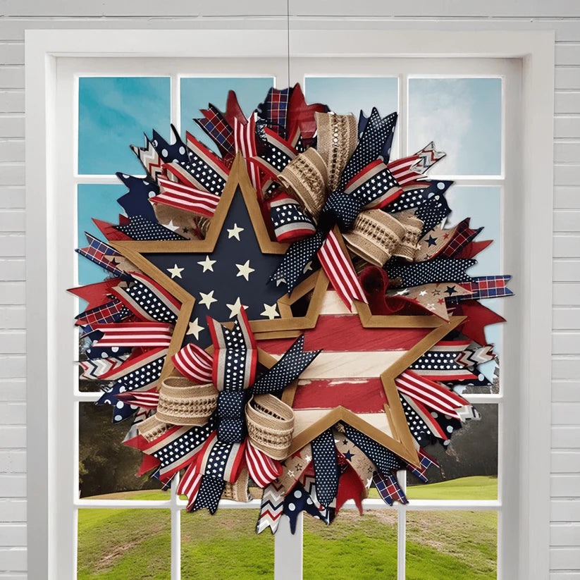 🇺🇸 Sentinels of Honor: 250th Anniversary Hand-Tied Wreath (50% OFF)