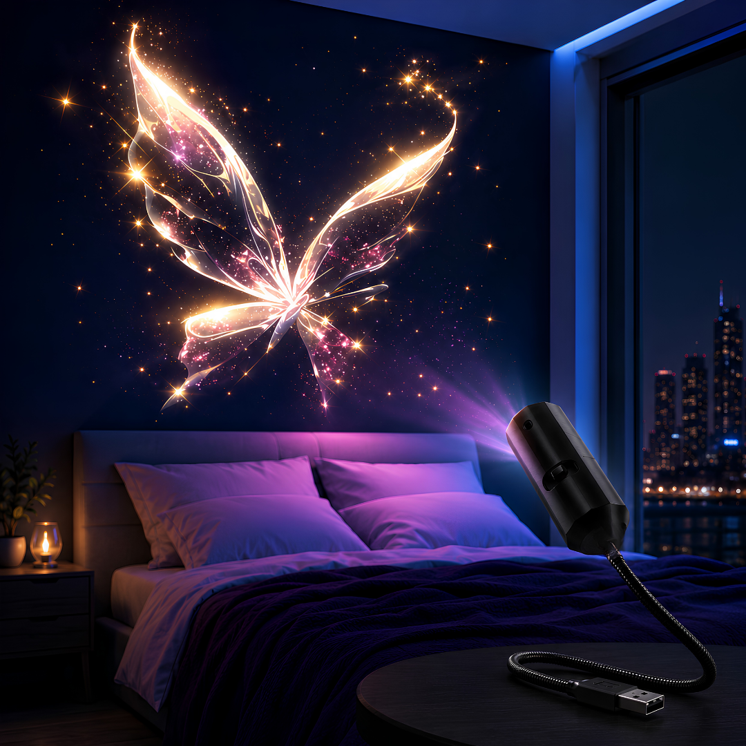 🌌 USB Planet Night Light Projector, HD Multi-Pattern Galaxy Lamp with Switchable Slides