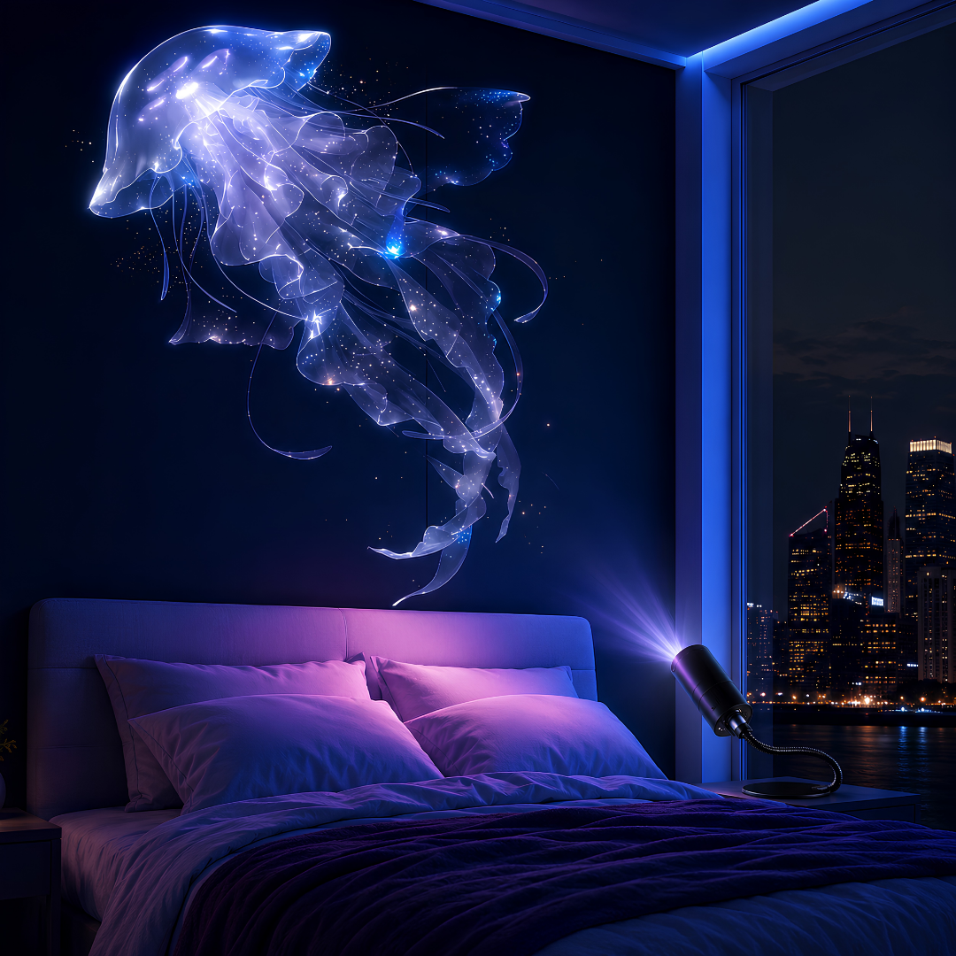 🌌 USB Planet Night Light Projector, HD Multi-Pattern Galaxy Lamp with Switchable Slides