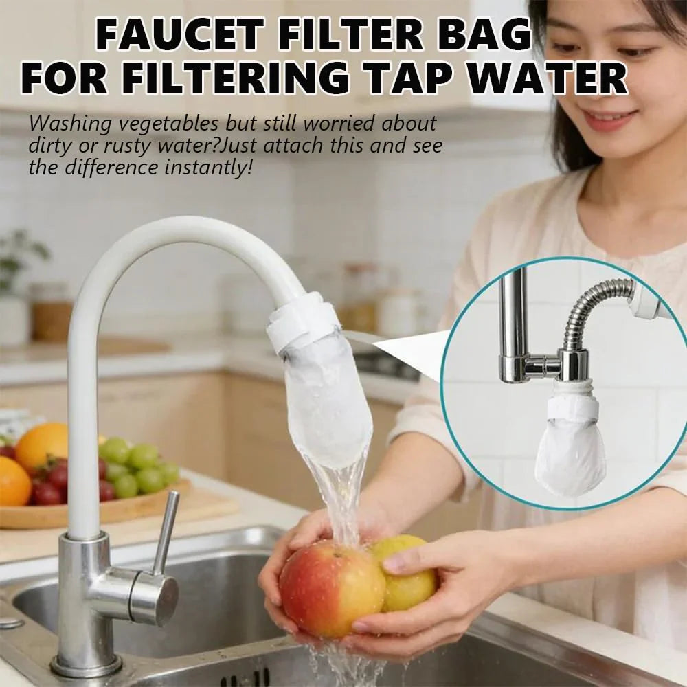 Universal Faucet Filter Bag Effective filtration for tap water and spring water, removes rust and various impurities