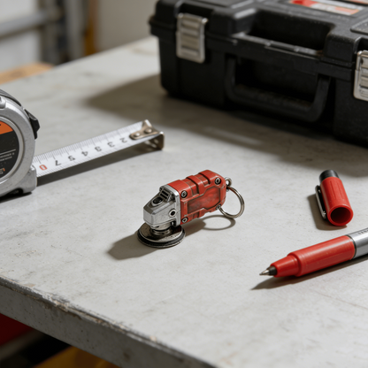 🛠️ 2-in-1 Mini Grinder Keychain: Functional Micro-Smoothing Tool & Authentic Hardware Collectible ⚙️