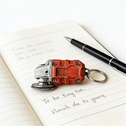🛠️ 2-in-1 Mini Grinder Keychain: Functional Micro-Smoothing Tool & Authentic Hardware Collectible ⚙️