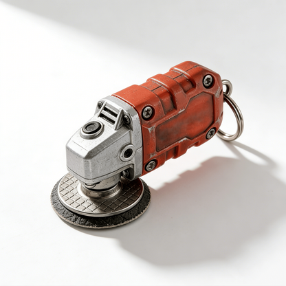🛠️ 2-in-1 Mini Grinder Keychain: Functional Micro-Smoothing Tool & Authentic Hardware Collectible ⚙️