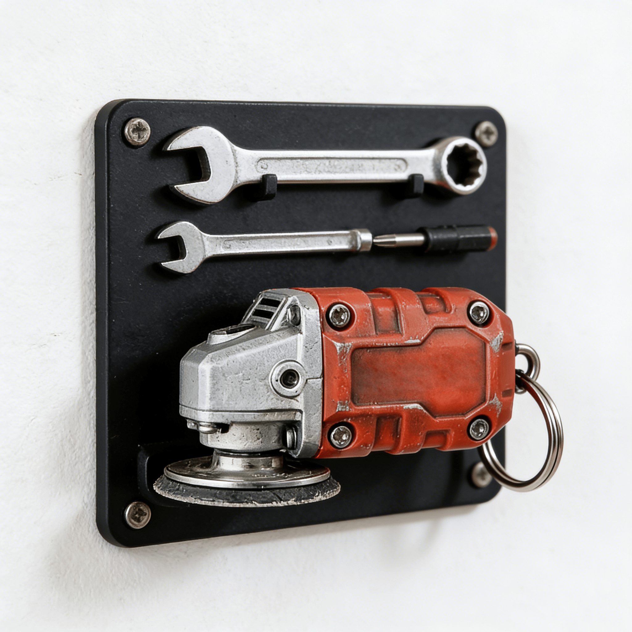 🛠️ 2-in-1 Mini Grinder Keychain: Functional Micro-Smoothing Tool & Authentic Hardware Collectible ⚙️