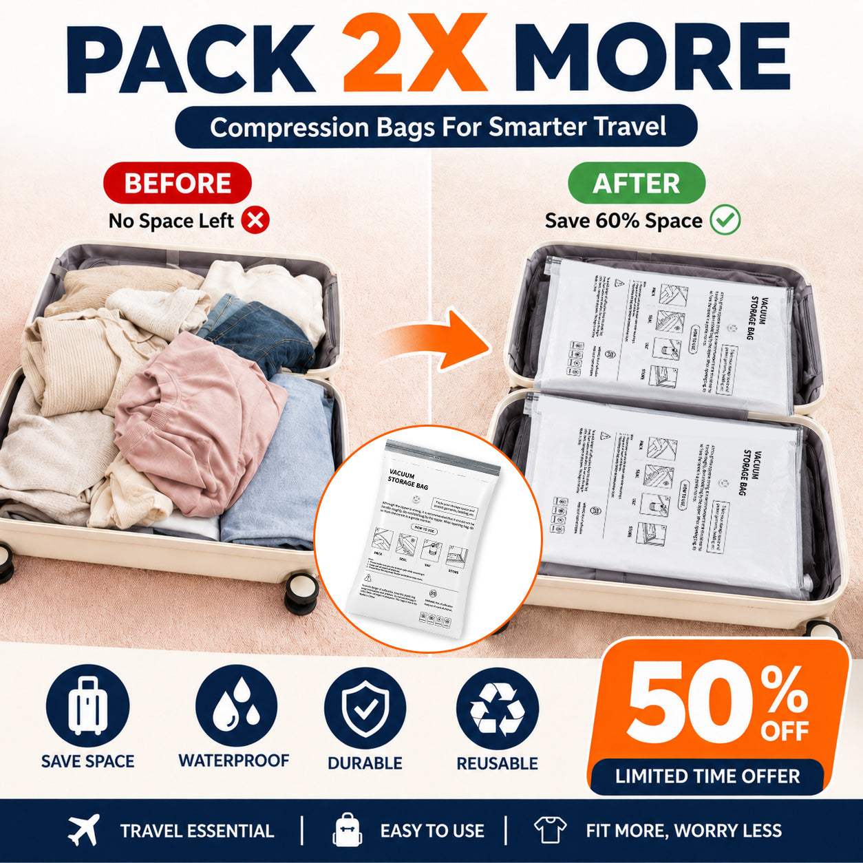 Portable Vacuum Packing Bags
