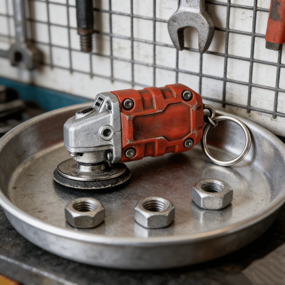 🛠️ 2-in-1 Mini Grinder Keychain: Functional Micro-Smoothing Tool & Authentic Hardware Collectible ⚙️