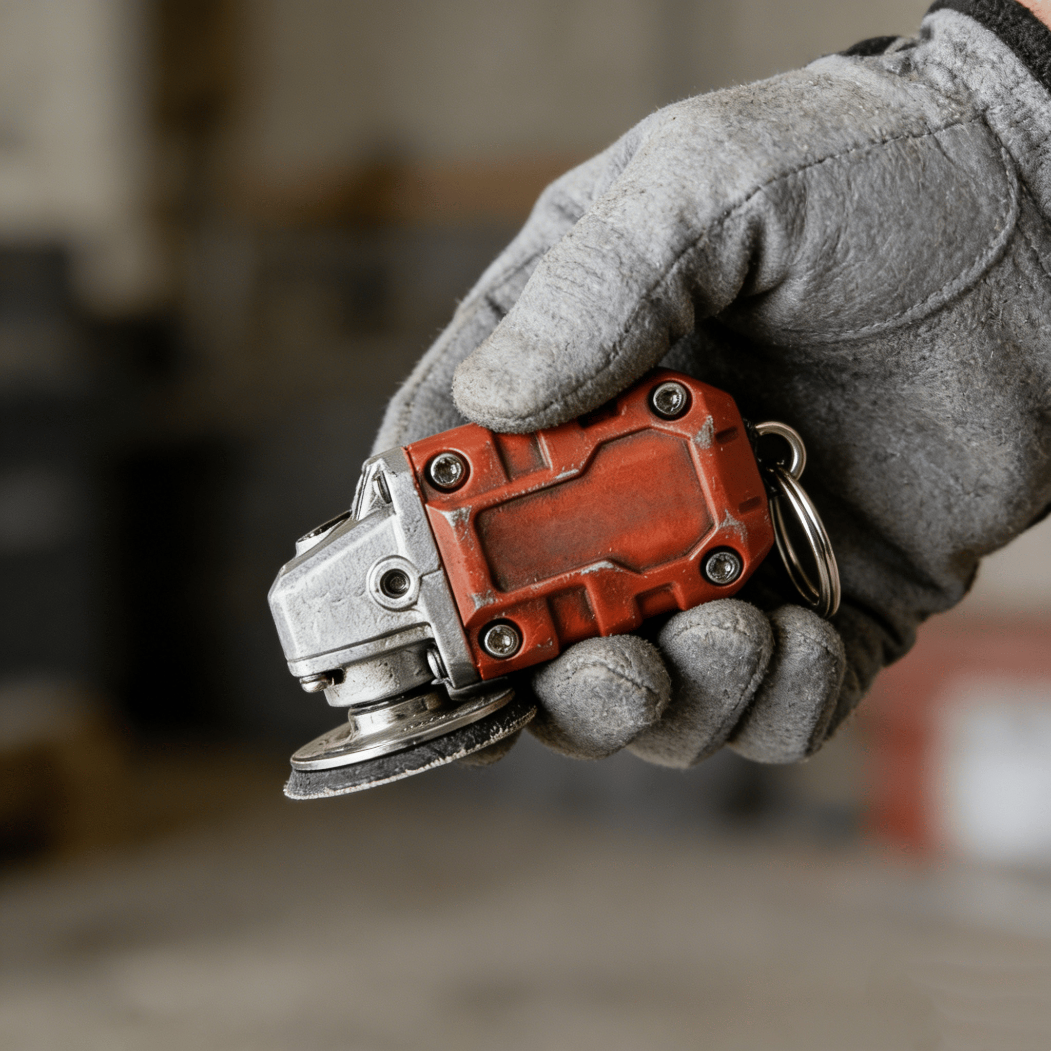 🛠️ 2-in-1 Mini Grinder Keychain: Functional Micro-Smoothing Tool & Authentic Hardware Collectible ⚙️