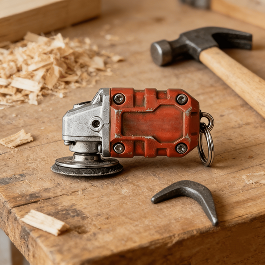🛠️ 2-in-1 Mini Grinder Keychain: Functional Micro-Smoothing Tool & Authentic Hardware Collectible ⚙️