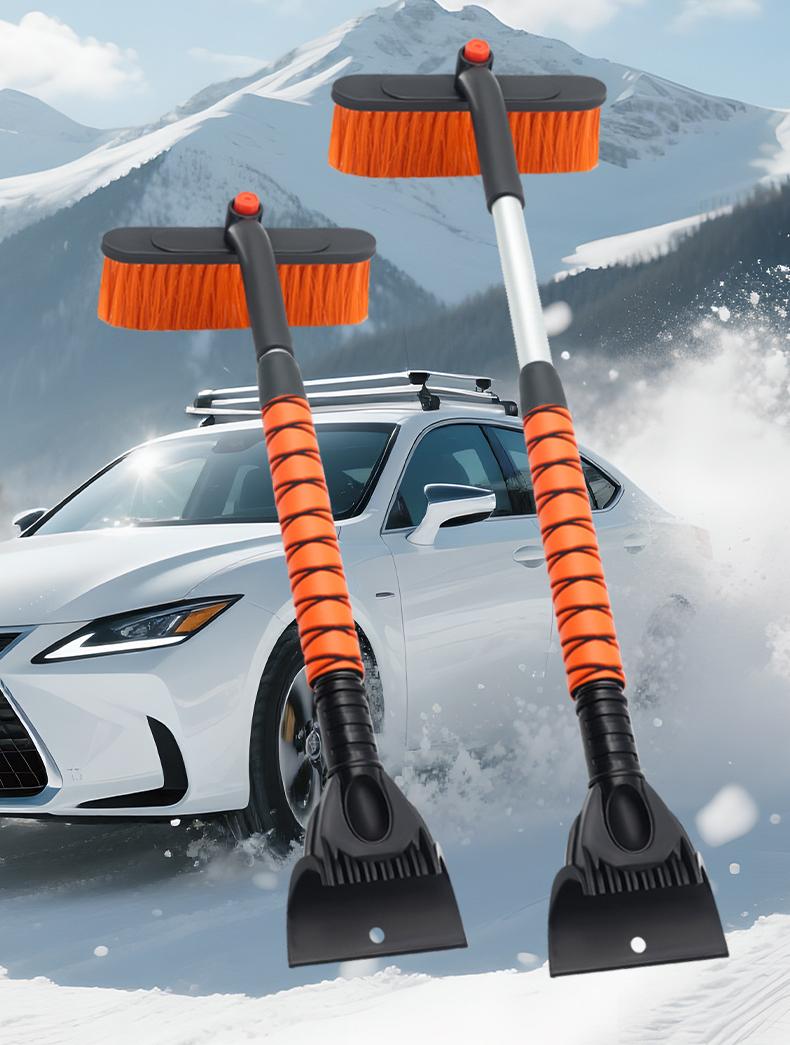🔥 Last Day 49% OFF: Heavy-Duty Extendable Snow Brush & Ice Scraper ❄️