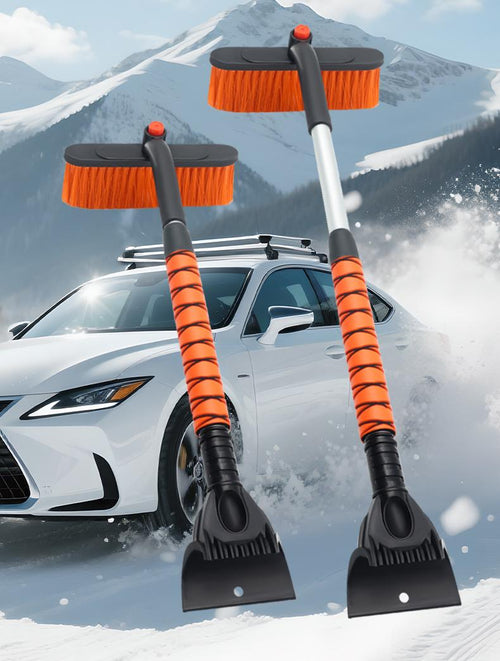 🔥 Last Day 49% OFF: Heavy-Duty Extendable Snow Brush & Ice Scraper ❄️