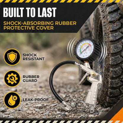 Pro-Grade 2-in-1 Digital Tire Pressure Gauge & Inflator – Heavy-Duty Aluminum with 360° Swivel Hose