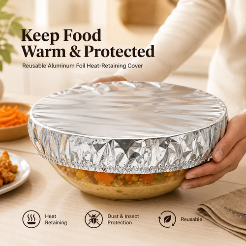 Aluminum Foil Heat-Retaining Cover — Keep Meals Hot for Hours