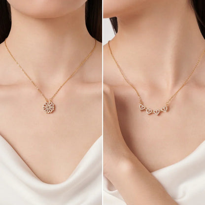 ✦Eternal Blossom: 2-in-1 Magnetic Lucky Heart Necklace