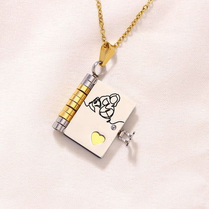 For Granddaughter – “The Most Beautiful Chapter” Book Pendant Necklace ✨