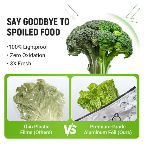 ✨ Reusable Aluminum Foil Sealable Food Storage Bags | Lock in Freshness, Prevent Leaks & Organize Your Kitchen ♻️🔒