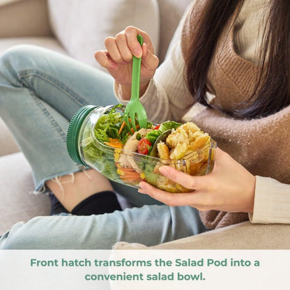 🥗 Salad Pod– Fresh & Crunchy Salads Anytime, Anywhere! 🌿💚 | Portable, Leakproof & Smart Meal Prep