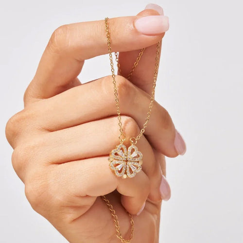 ✦Eternal Blossom: 2-in-1 Magnetic Lucky Heart Necklace