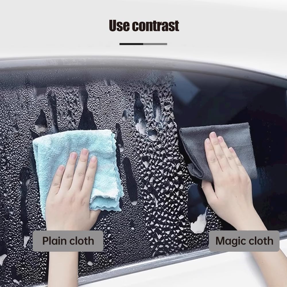 [10-Pack] Professional Magic Cleaning Cloth | Thickened Microfiber for Streak-Free Shine | Reusable & Lint-Free Glass Polishing Wipes