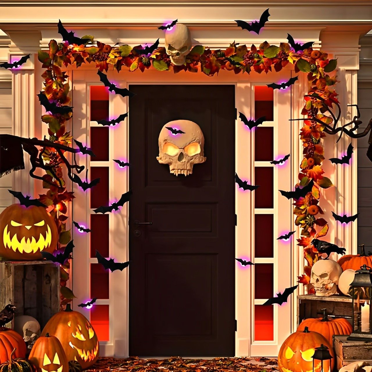 🎃 HOT SALE 50% OFF | 🦇 Spooky 3D Lighted Bats – Transform Your Home into a Haunted Mansion! 👻