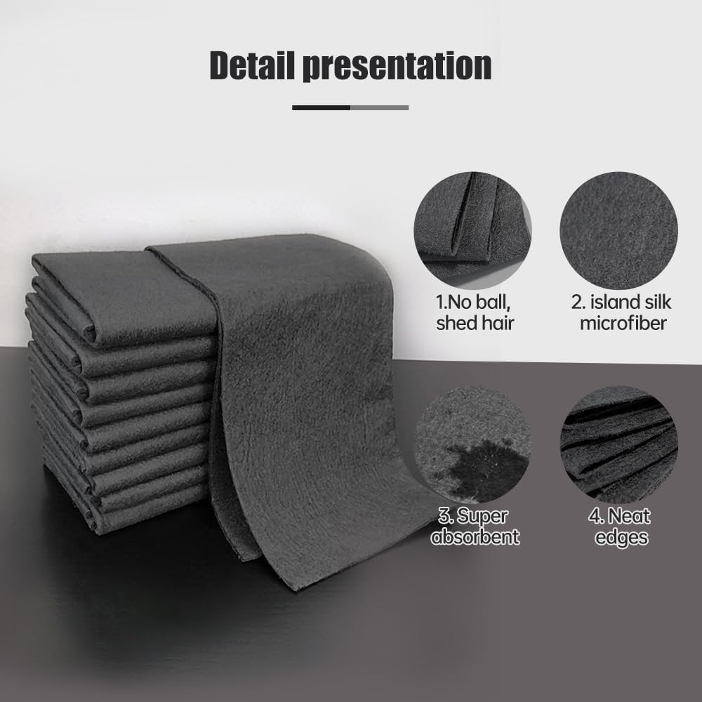 [10-Pack] Professional Magic Cleaning Cloth | Thickened Microfiber for Streak-Free Shine | Reusable & Lint-Free Glass Polishing Wipes
