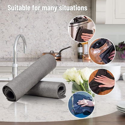 [10-Pack] Professional Magic Cleaning Cloth | Thickened Microfiber for Streak-Free Shine | Reusable & Lint-Free Glass Polishing Wipes