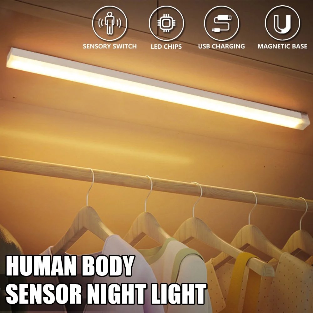 💡 No-Drill Smart Motion Sensor LED Light Bar — 🧲 Magnetic, 🔋 USB-C Rechargeable
