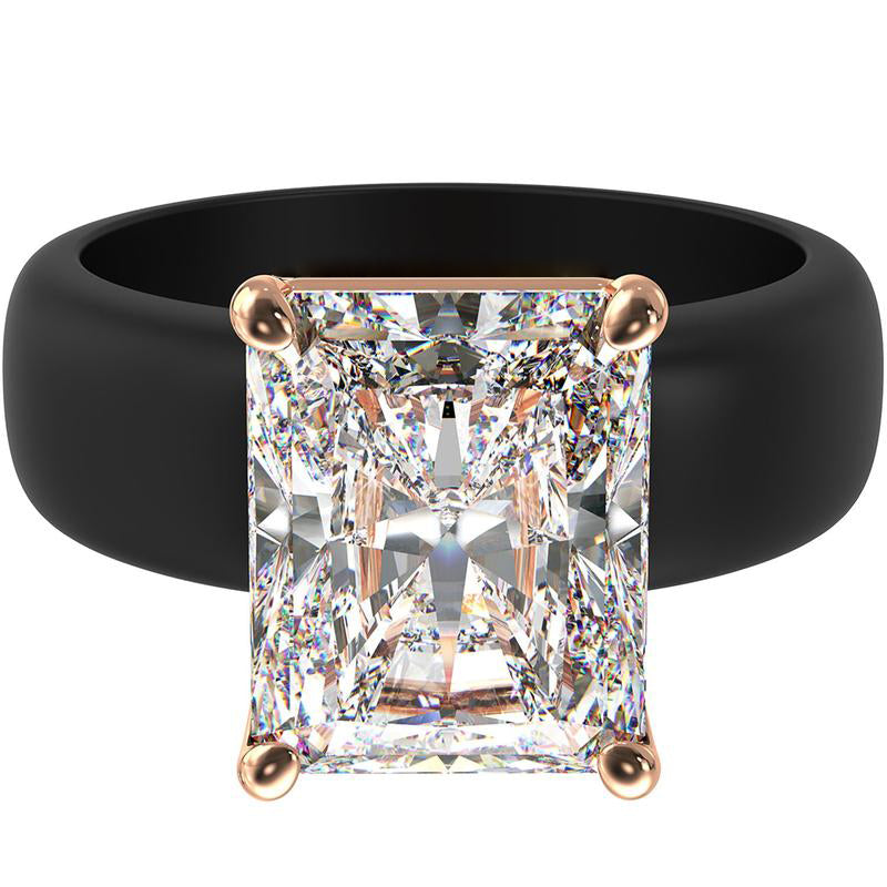 🔥Buy 1 Get 1 Free🔥ODALT Silicone Ring – Emerald Cut CZ | Patent-Pending Design