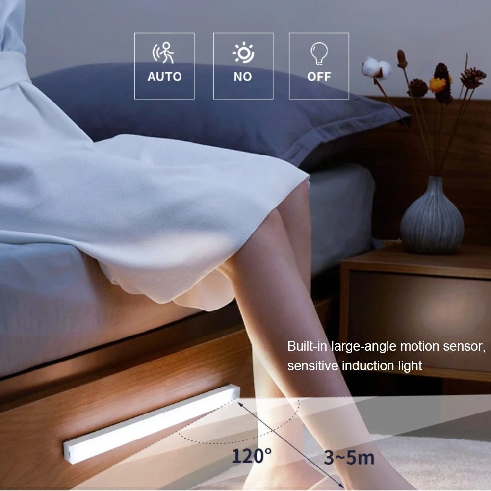 💡 No-Drill Smart Motion Sensor LED Light Bar — 🧲 Magnetic, 🔋 USB-C Rechargeable