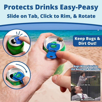 🔥 ZAKDAVI® Easy Tab Opener & Drink Protector 🍺✨ – Effortless Opening, Spill-Free Sipping Anytime!