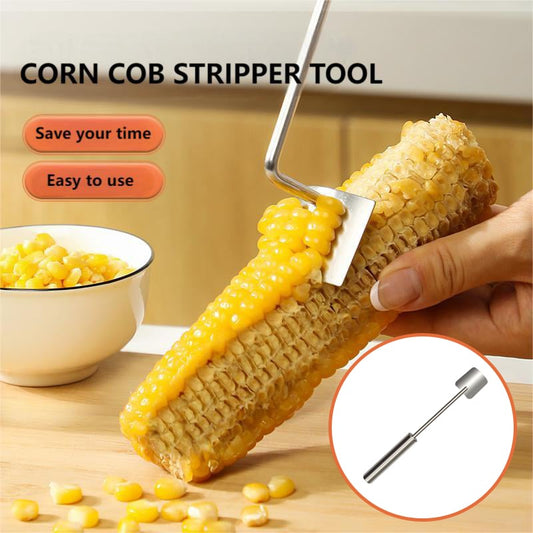 🔥Strip a Whole Cob in 5 Seconds — Professional Stainless Steel Corn Stripping Tool for Perfect Kernels.