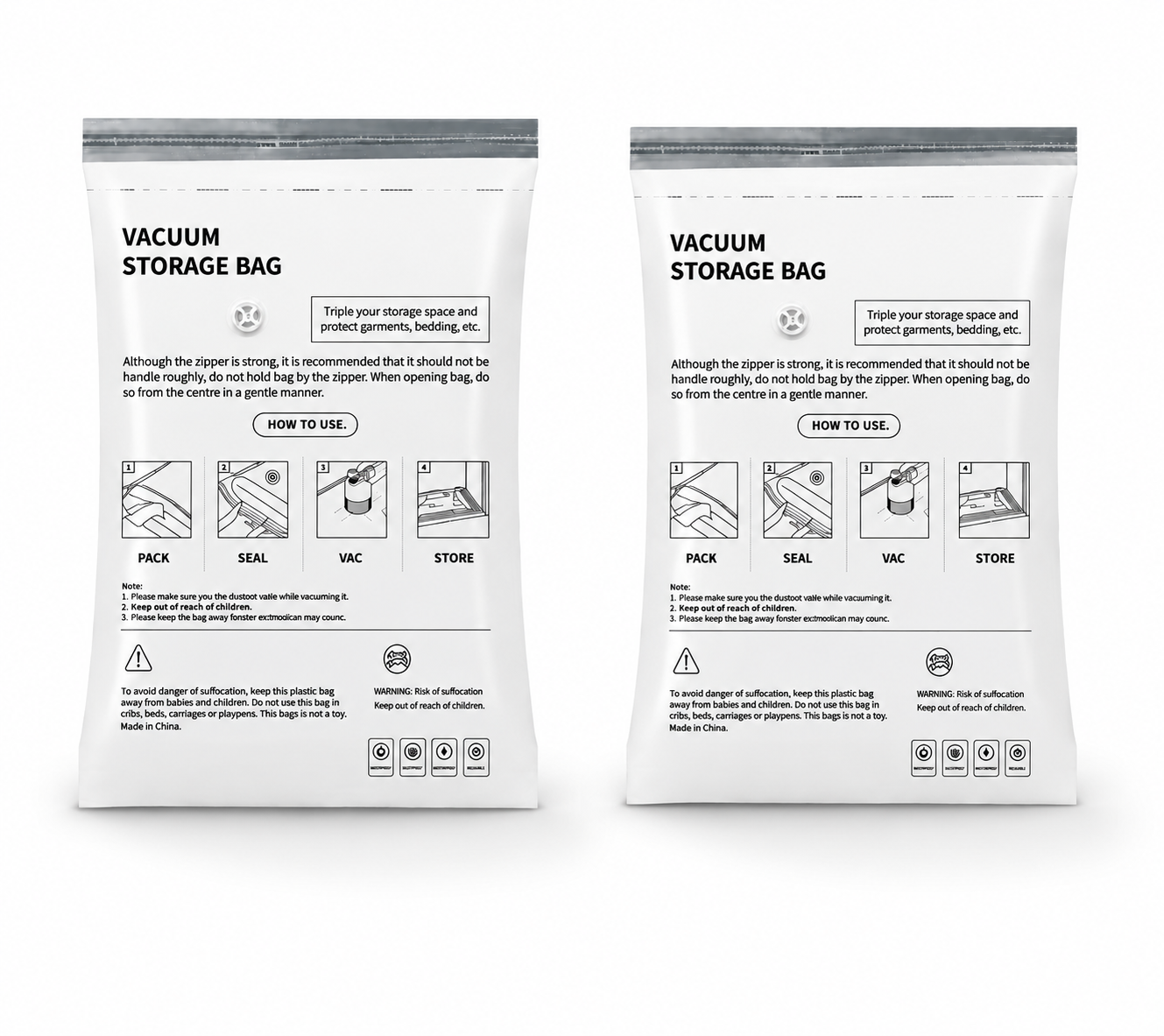 Portable Vacuum Packing Bags