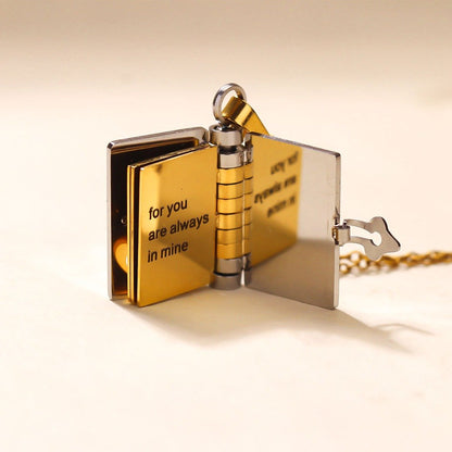 For Granddaughter – “The Most Beautiful Chapter” Book Pendant Necklace ✨