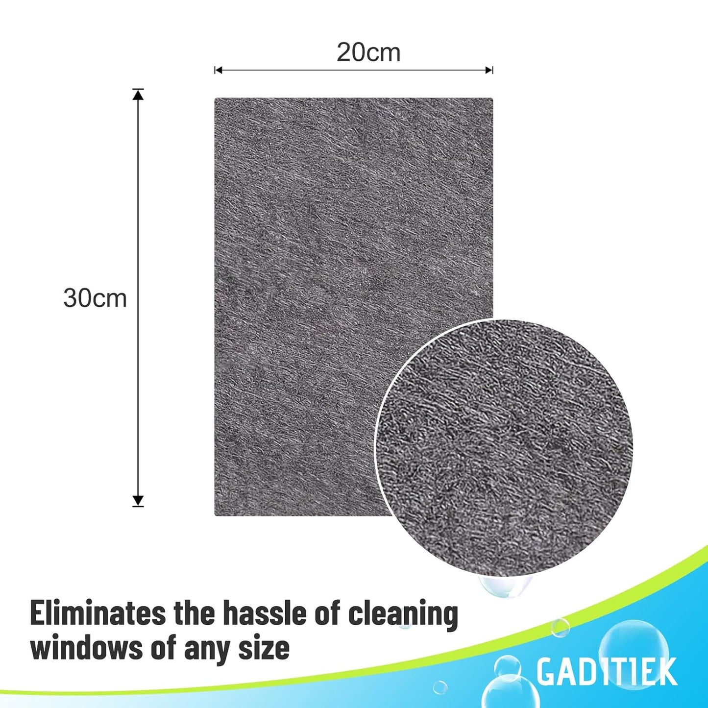 [10-Pack] Professional Magic Cleaning Cloth | Thickened Microfiber for Streak-Free Shine | Reusable & Lint-Free Glass Polishing Wipes