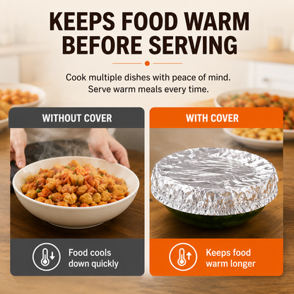 Aluminum Foil Heat-Retaining Cover — Keep Meals Hot for Hours