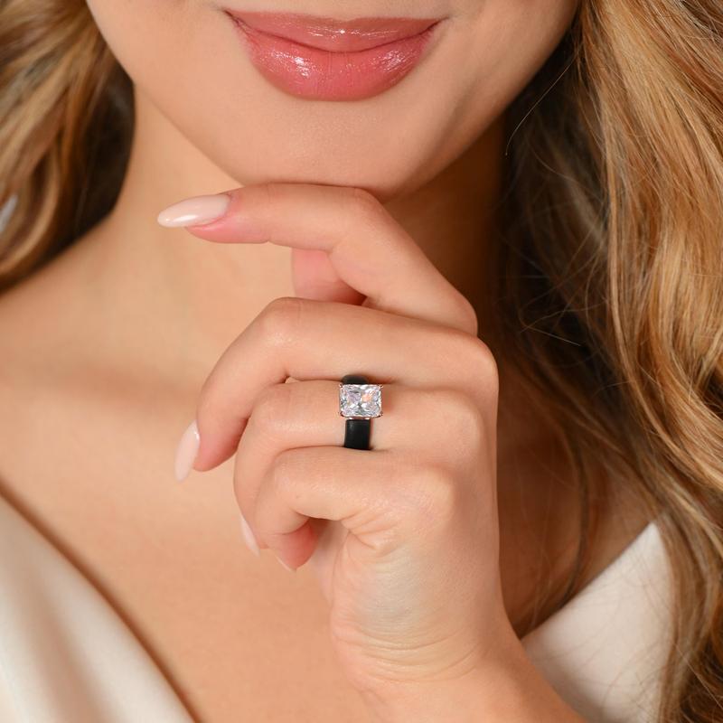 🔥Buy 1 Get 1 Free🔥ODALT Silicone Ring – Emerald Cut CZ | Patent-Pending Design