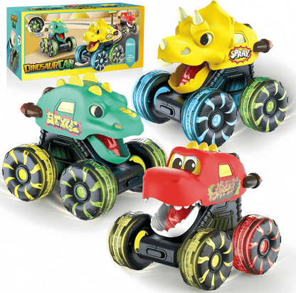 🦖 Light-Up Dino Trucks | Press & Go Toy Cars with Moving Jaws for Toddlers 🚚