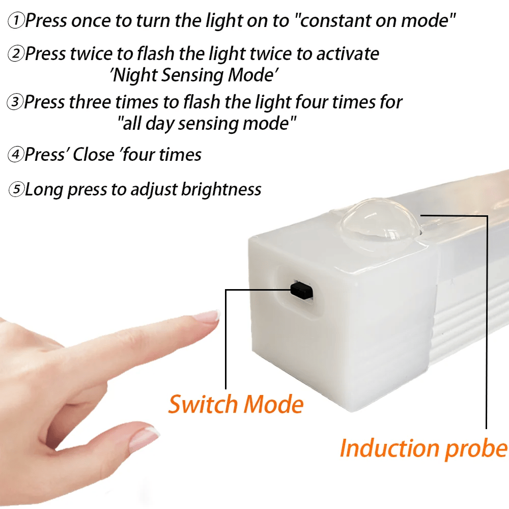 💡 No-Drill Smart Motion Sensor LED Light Bar — 🧲 Magnetic, 🔋 USB-C Rechargeable