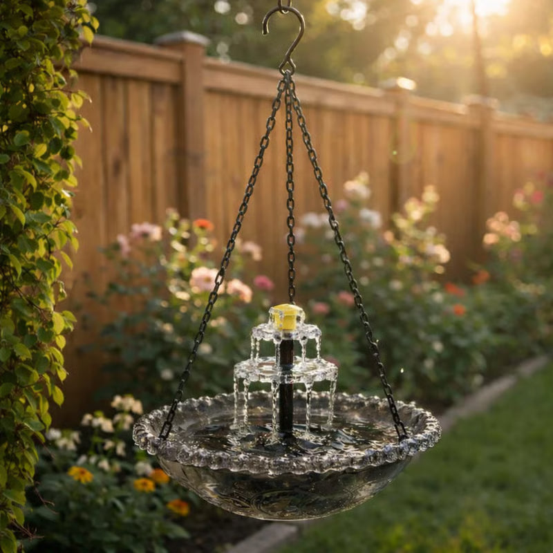 Cascading Waterfall Bird Bath Fountain – Garden Decor & Bird Attraction🐦