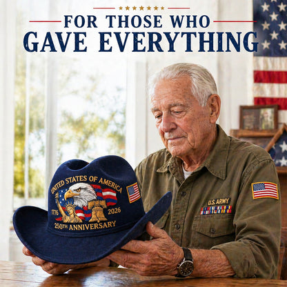 🔥 250th Anniversary Commemorative Embroidered Cowboy Hat