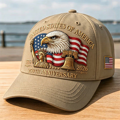 1776–2026 Patriot Cap 🇺🇸 Celebrate 250 Years of American Freedom