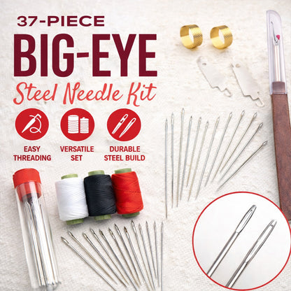 Thread in Seconds™ Big-Eye Steel Needle Kit (37-Piece)
