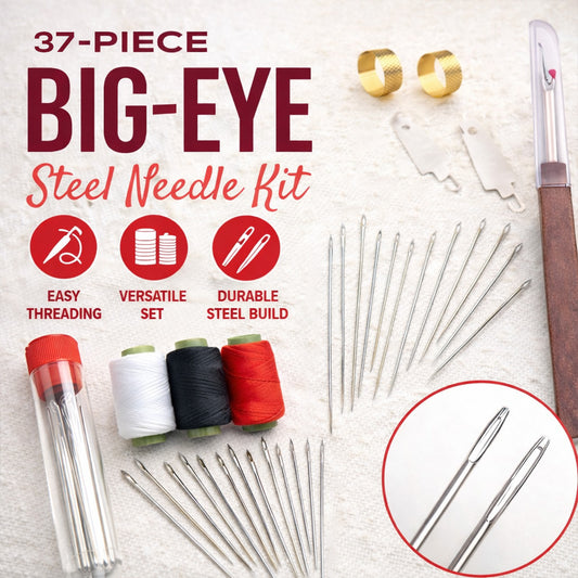 Thread in Seconds™ Big-Eye Steel Needle Kit (37-Piece)