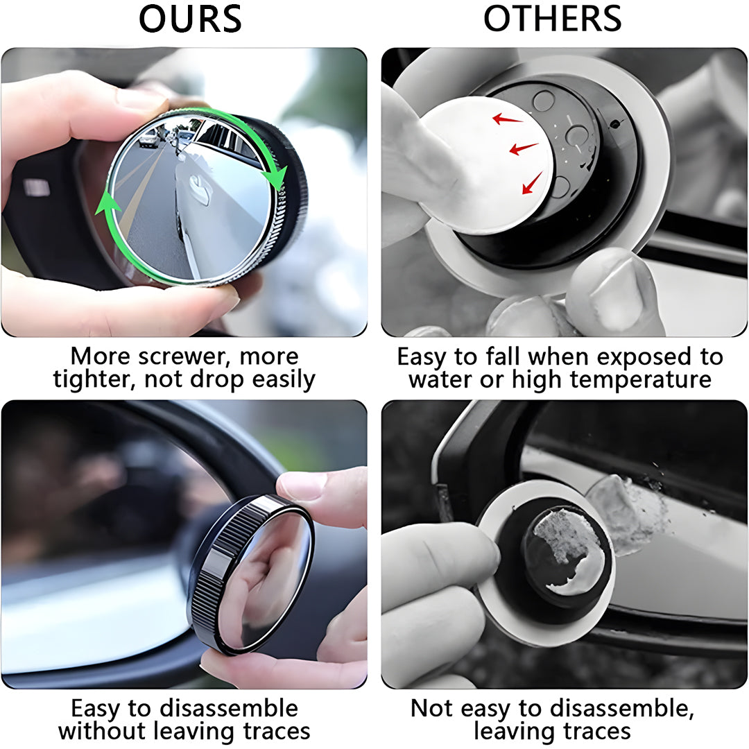 🔥 Buy 2 Get 1 Free — Car Blind Spot Mirror (1 Pair) | 360° Wide-Angle Safety Mirrors