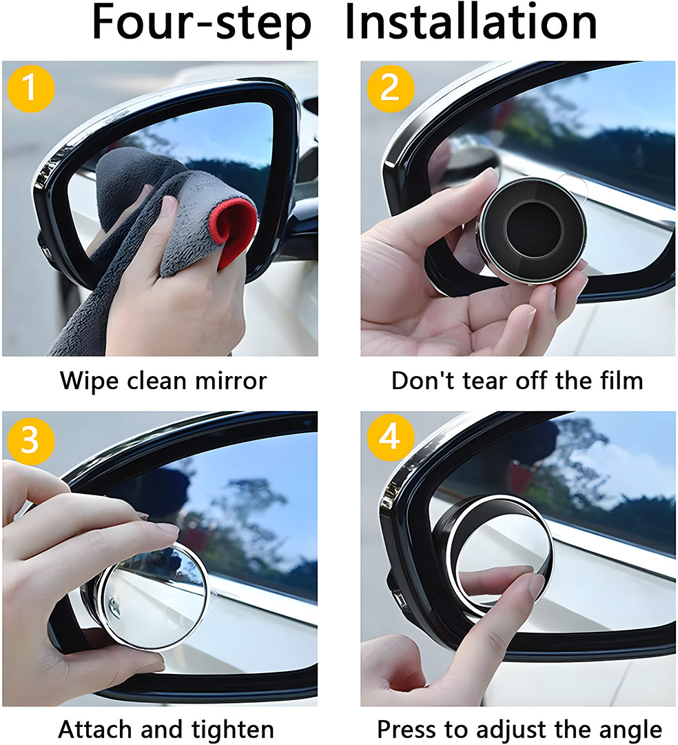 🔥 Buy 2 Get 1 Free — Car Blind Spot Mirror (1 Pair) | 360° Wide-Angle Safety Mirrors