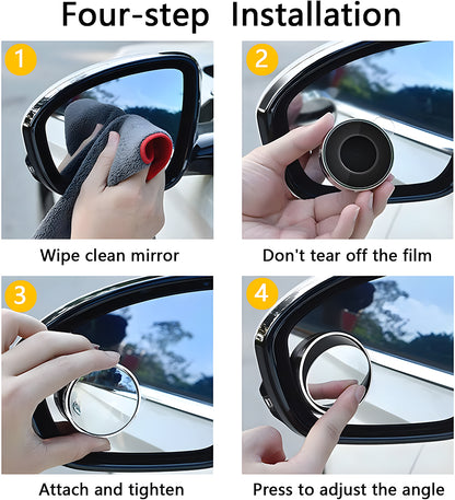 🔥 Buy 2 Get 1 Free — Car Blind Spot Mirror (1 Pair) | 360° Wide-Angle Safety Mirrors