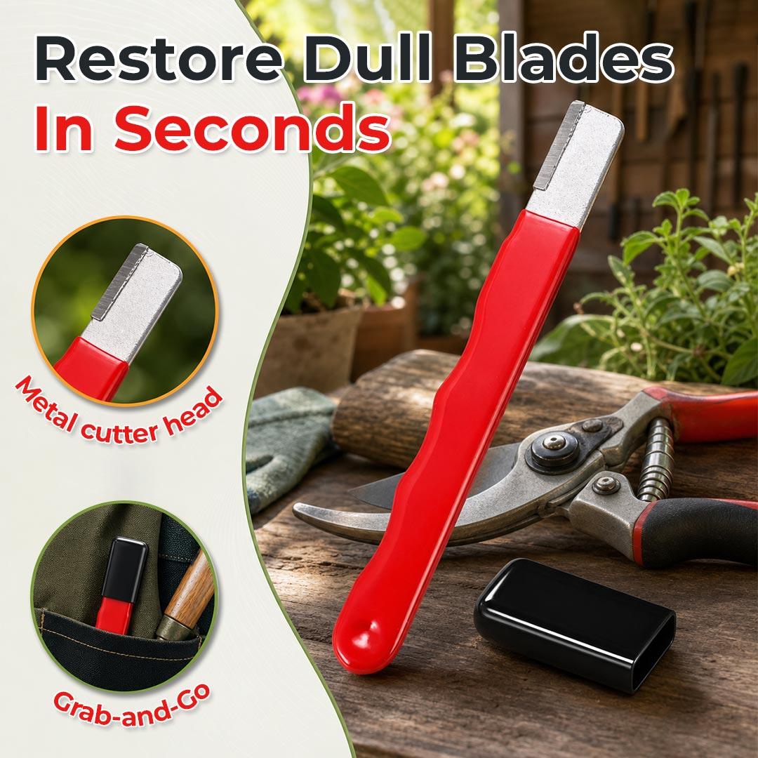 Pocket carbide sharpener restoring an everyday blade
